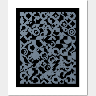 Electronic Musician Synthesizer Pattern Grey Posters and Art